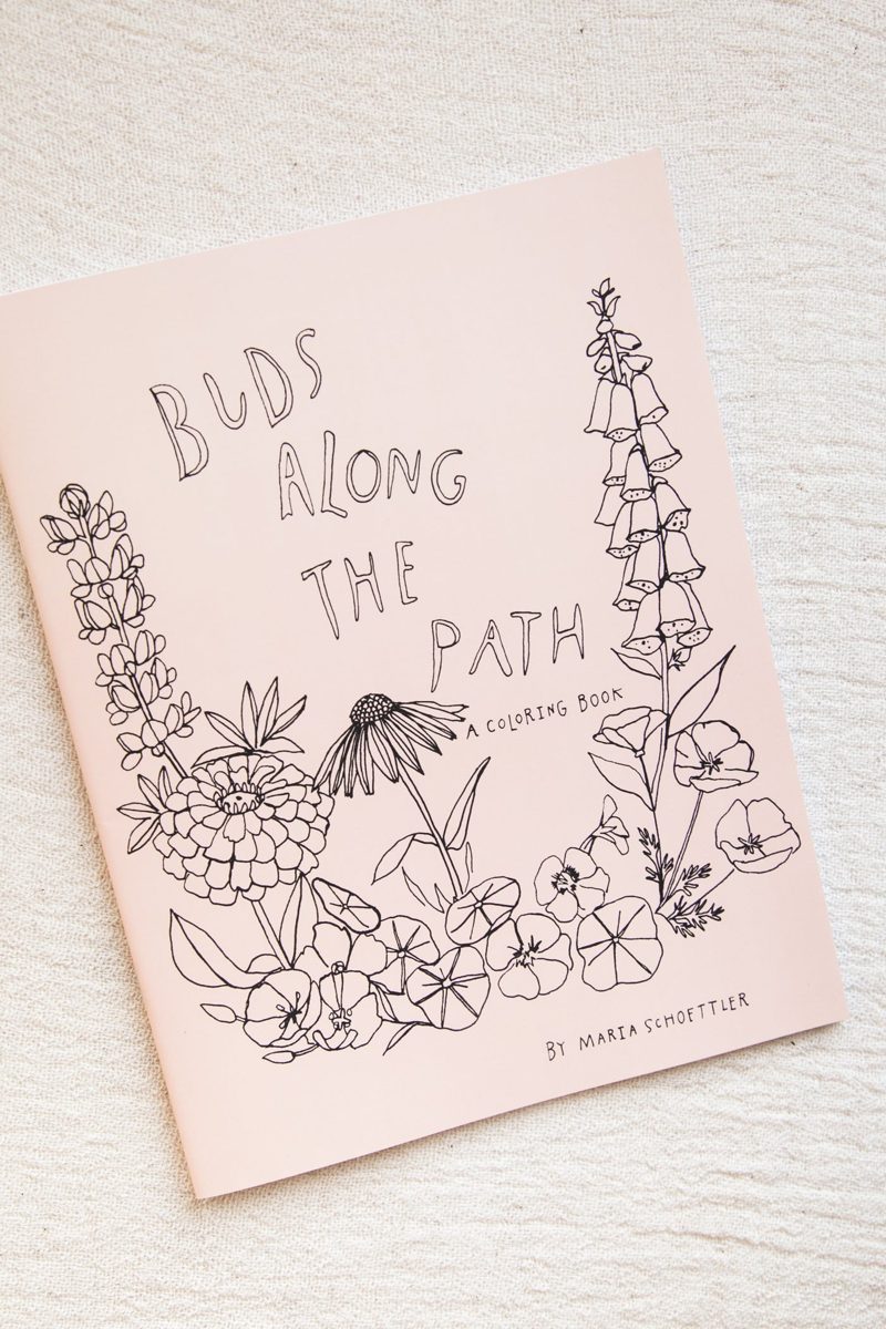 Buds Along the Path Coloring Book