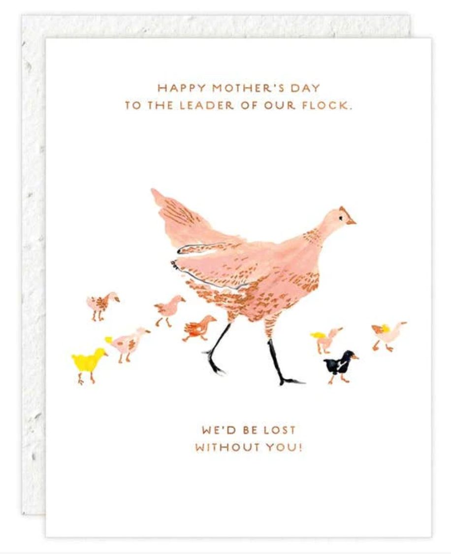 Mother’s Day Hen - Plantable Greeting Card — detail