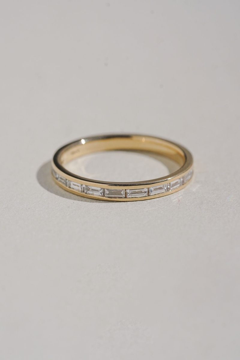14K Gold Baguette Diamond Band
