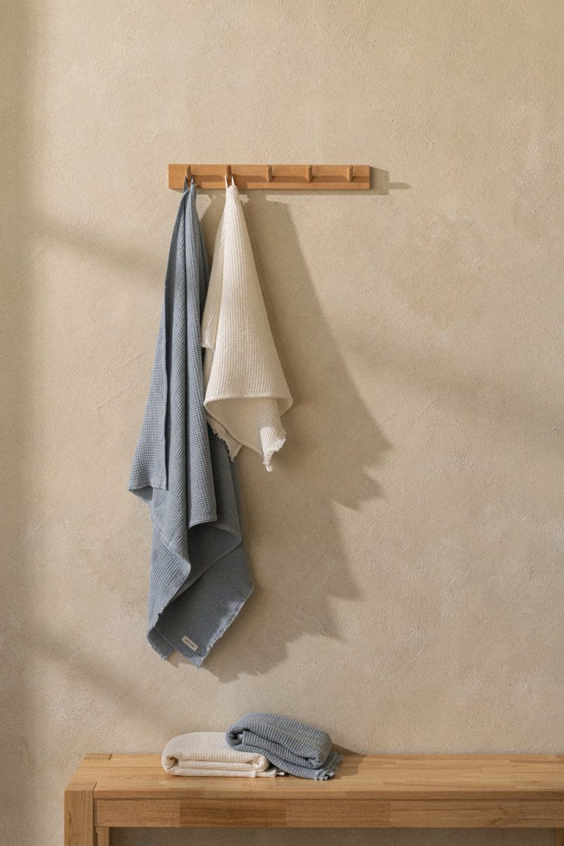 Everyday Waffle Towel / Dusk Blue — detail