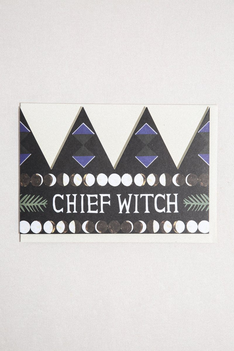 Chief Witch Greeting Card and Party Hat