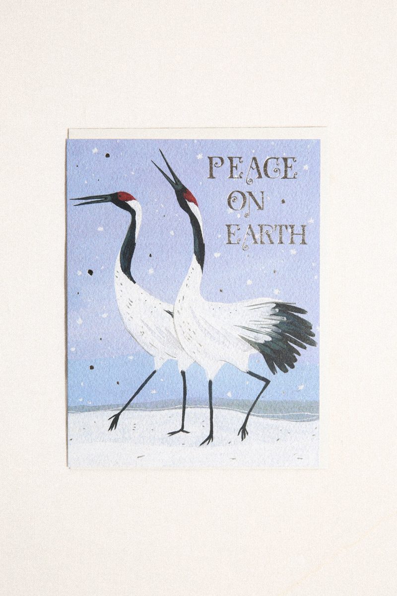 Snow Cranes Holiday Card