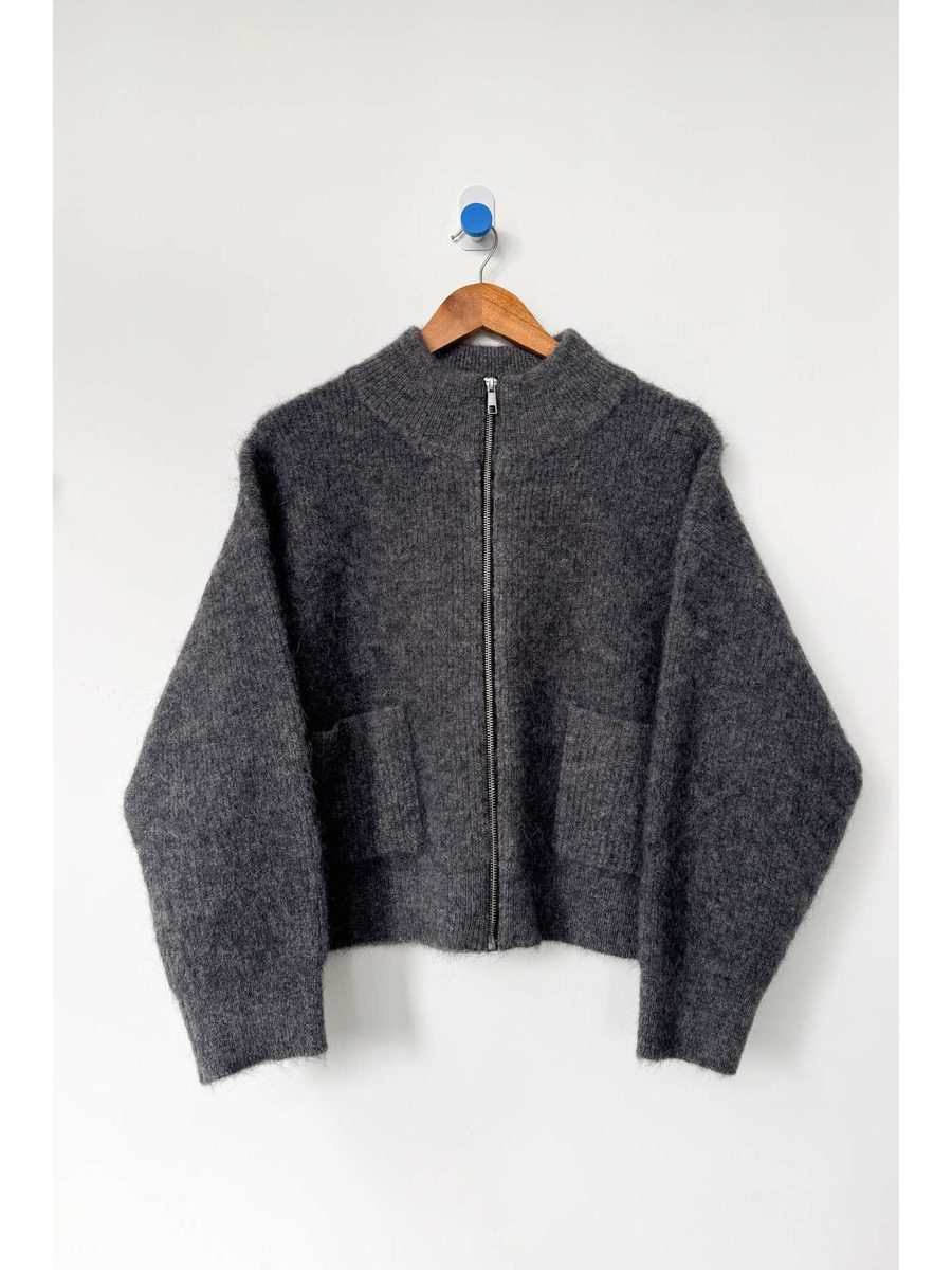 Alpaca Zip Front Jacket