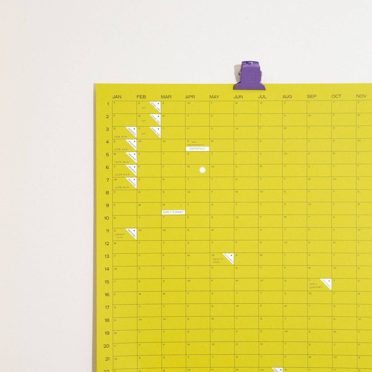 2027 Wall Calendar — detail